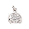 Brass Micro Pave Cubic Zirconia Charms X-KK-C012-44G-4