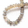 Natural Grey Agate Beads Strands G-S105-6mm-04-2