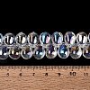 Electroplate Baking Paint Transparent Glass Beads Strands GL-N005-02A-C16-4