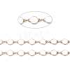 Handmade Alloy Enamel Flat Round Link Chains ENAM-F138-03E-RS-2