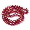 Electroplate Transparent Glass Beads Strands EGLA-N002-34B-C11-2