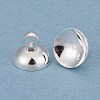 Rack Plating Brass Bead Cap Pendant Bails KK-O139-09B-S-1