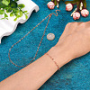1 Set Brass Heart Link Chain Bracelets & Necklace SJEW-TA0001-04-6