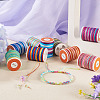 9 Rolls 9 Colors Segment Dyed Polyester Thread NWIR-TA0001-37A-7