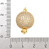 Brass Micro Pave Clear Cubic Zirconia Box Clasps CU-CBA8324-01G-3