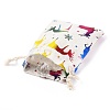 Christmas Theme Cotton Fabric Cloth Bag ABAG-H104-B07-3