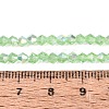 AB Color Plated Transparent Glass Beads Strands GLAA-G127-01-01L-2