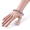 Natural Fluorite Chips Beaded Jewelry Set SJEW-JS01232-02-3