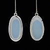 Silver Color Plated Brass Glass Pendants GLAA-J047-07S-2