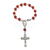 5Pcs 5 Style Natural Mixed Gemstone Rosary Bead Bracelets Set BJEW-TA00330-2