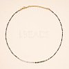 Bohemian-style semi-precious gemstone rice bead necklace ST9183651-1