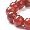 Natural Red Agate Beaded Stretch Bracelets BJEW-A117-E-25-3