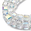 Electroplate Glass Beads Strands EGLA-H108-01A-AB01-3