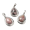 Natural Rhodonite Pendants G-B033-04P-16-1