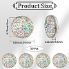 50Pcs Flat Round Glitter Powder Transparent Acrylic Loose Leaf Ring Round Binder Discs DIY-CP0012-15-2