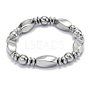 Fashion Non-magnetic Synthetic Hematite Stretchy Bracelets X-BJEW-K001-03A-3