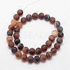 Natural Striped Agate/Banded Agate Bead Strands G-K166-12-6mm-04-2