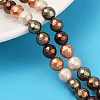 Faceted Round Shell Pearl Beads Strands BSHE-XCP0001-42-1