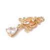 Brass and Glass Pendants KK-C062-03G-2