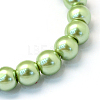 Baking Paint Pearlized Glass Pearl Round Bead Strands HY-Q003-4mm-26-2