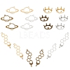 SUNNYCLUE 18Pcs 9 Style Alloy Open Back Bezel Cabochons FIND-SC0001-58-1