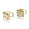 Brass Micro Pave Clear Cubic Zirconia Cuff Rings RJEW-S045-026G-NR-2