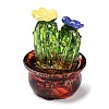 Transparent Resin Simulation Potted Cactus DJEW-F019-02B-2