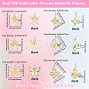 12Pcs Brass Micro Pave Clear Cubic Zirconia Pendants KK-BBC0023-92G-2