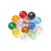 200Pcs Faceted Rondelle Transparent Glass Beads GLAA-YW0001-83-2