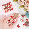 HOBBIESAY 36Pcs 6 Styles Autumn Theme Alloy Enamel Pendants ENAM-HY0003-07-3