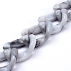 Handmade Acrylic Curb Chains AJEW-JB00605-01-3