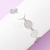 Religion 304 Stainless Steel Link Bracelets for Women BJEW-F524-03P-2