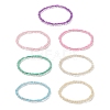 7Pcs 7 Color Candy Color Glass Seed Beaded Stretch Bracelets Set for Women BJEW-JB09163-1