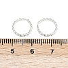 Brass Twist Ring Hoop Earrings EJEW-F378-01S-5