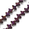 Electroplated Natural Lava Rock Beads Strands G-A251-C01-01F-2