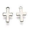 Non-Tarnish 304 Stainless Steel Tiny Cross Charms X-STAS-E104-34P-1