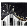 Piano Pattern Linen Tablecloth AJEW-WH0528-69A-1