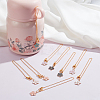 10Pcs 5 Style Alloy Enamel Wine Glass Charms HJEW-AB00065-4