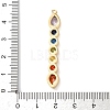 Brass Micro Pave Cubic Zirconia Pendants KK-A295-06A-G-3