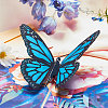 Rectangle 3D Butterfly Pop Up Paper Greeting Card AJEW-WH0289-22-4