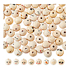 DICOSMETIC 80Pcs 8 Styles Printed Wood European Beads WOOD-DC0001-07-8