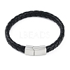 Braided Microfiber Leather Cord Bracelets BJEW-P328-07A-P-1