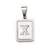 304 Stainless Steel Pave Natural White Shell Pendants STAS-S130-03P-X-1