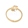 Real 18K Gold Plated 304 Stainless Steel Adjustable Finger Ring RJEW-L115-01G-09-2