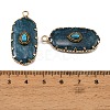 Dyed Natural White Jade & Synthetic Turquoise Carved Pendants GG-CBA5963-02F-3