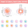   240Pcs 12 Colors Transparent Acrylic Beads MACR-PH0001-75-2