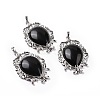 Natural Obsidian Big Pendants G-P496-01P-17-1