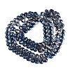 Electroplate Baking Paint Transparent Glass Beads Strands GL-N005-02A-C06-2