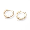 Brass Micro Pave Cubic Zirconia Huggie Hoop Earring Findings ZIRC-G156-07G-1