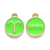 Alloy Enamel Pendants X-ENAM-S124-01B-06A-1